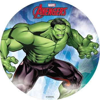 Jedlá dekorace na dort Dekora Jedlý papír kulatý Avengers Hulk 20 cm