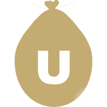 Balónek Balónek písmeno U zlaté balonky.cz ZU