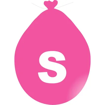 Balónek Balónek písmeno S růžové balonky.cz asr