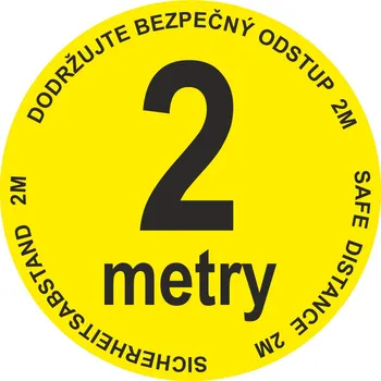 Dodržujte odstup 2 metry ž 400 x 400 mm