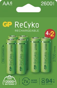 Článková baterie GP ReCyko 2700 HR6 AA 6 ks