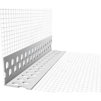 Stavební profil TopKraft rohová lišta Kombi PVC s tkaninou Vertex 100/100 dl. 2,5m