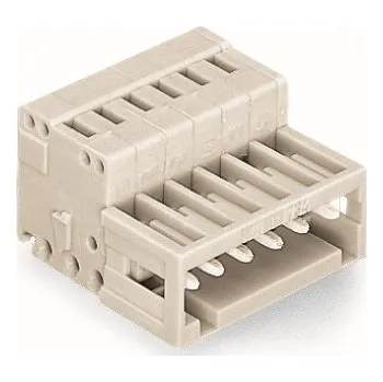 Elektrický konektor WAGO Konektor 734-304 1vodičový s&nbsp;pájecími piny CAGE CLAMP® 1,5 mm², šedá 734-304