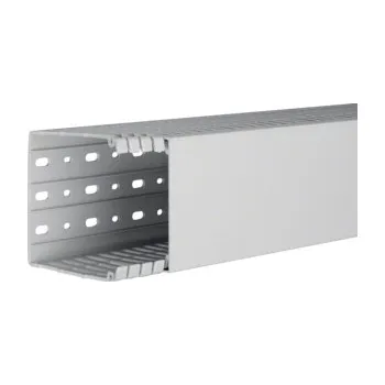 kabelová chránička TEHALIT Kanál HA7100100 propojovací, s víkem, 100x100, barva šedá, délka 2m HA7100100