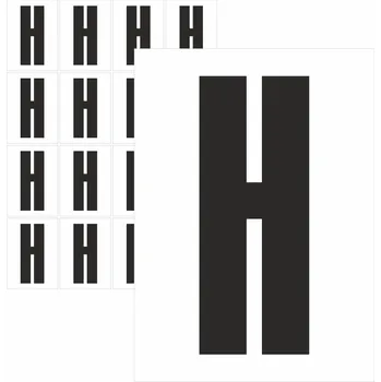 Samolepící etiketa Písmena samolepící černá H samolepící vinylová fólie velikost znaku 150 mm