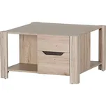 Moderní konferenční stolek DESJO 41 s dýhou v dekoru dub sanremo, 80x46 cm