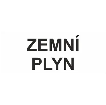 Zemní plyn - text samolepící vinylová fólie A4 (297 x 210 mm)