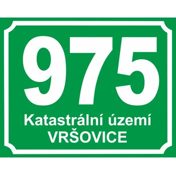 Značení Číslo evidenční - Praha plast 5 mm 250 x 200 mm