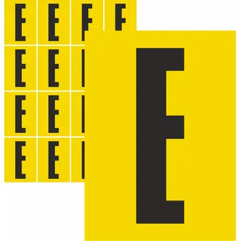 Samolepící etiketa Písmena samolepící E samolepící vinylová fólie velikost znaku 150 mm
