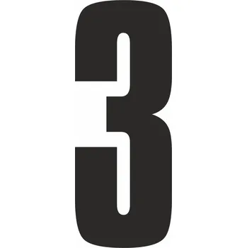 Papír Číslo na plastu - 3 plast 3 mm 80x165 mm