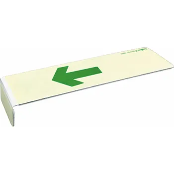 Profil na hranu schodu - dolů fotoluminiscenční hliník 4 x 3 x 18 cm