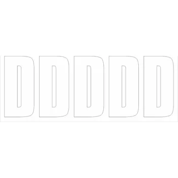 Samolepící etiketa Samolepicí D bílá samolepící vinylová fólie velikost znaku 200 mm