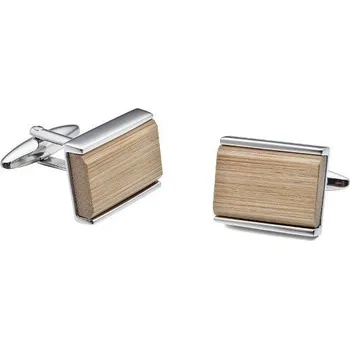Manžetový knoflíček Manžetové knoflíčky bambusové obdélníkové na gravír Světlý bambus