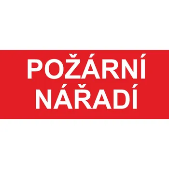 Požární nářadí samolepící vinylová fólie 210 x 90 mm