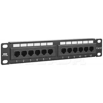 Patch panel 10" Patch panel 12 portů UTP6 10" PP12