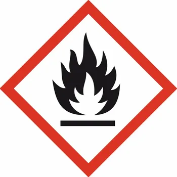 Symbol GHS 02 - Hořlavé samolepící vinylová fólie 100 x 100 mm