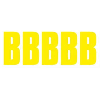 Papír Samolepicí B žlutá samolepící vinylová fólie arch 5 ks - písmena 75 mm