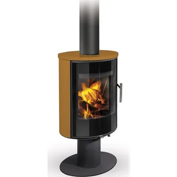 Krbová kamna ROMOTOP LAREDO T 01 keramika hnědá srnčí 67300 - krbová kamna s otočným mechanismem