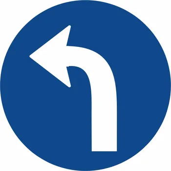 Dopravní značka Přikázaný směr vlevo UV tisk plast 5mm 500x500 mm