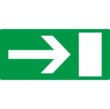 Úniková šipka obousměrná samolepící vinylová fólie 300 x 150 mm