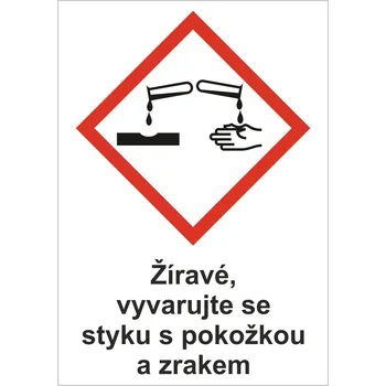 Žíravé, vyvarujte se styku s pokožkou a zrakem samolepící vinylová fólie A7 (105 x 74 mm)