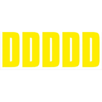 Papír Samolepicí D žlutá samolepící vinylová fólie velikost znaku 200 mm