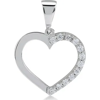 Přívěsek Lillian Vassago Zlatý přívěsek z bílého zlata se zirkony Srdíčko LLV11-GP079W