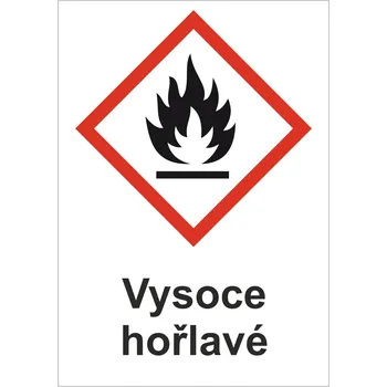 Vysoce hořlavé samolepící vinylová fólie A6 (148 x 105 mm)