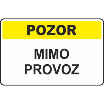 Mimo provoz UV tisk plast 3mm 400 x 300 mm