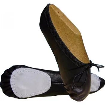 Dámské baleríny Baletní piškoty kožené černá / velikost 47