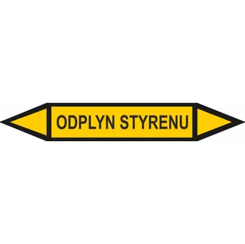 Oboustranná šipka - Odplyn styrenu Samolepka PVC 3: 672 x 105 mm