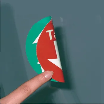 Tlačit/Táhnout - oboustranná fotoluminiscenční fotoluminscenční samolepka průměr 100 mm