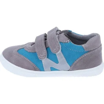 Chlapecké polobotky Jonap kožené boty 053 MV šedá tyrkys 33