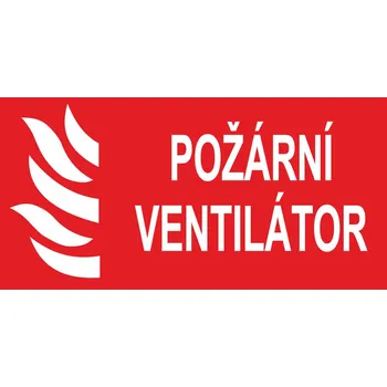 Požární ventilátor samolepící vinylová fólie 300 x 150 mm