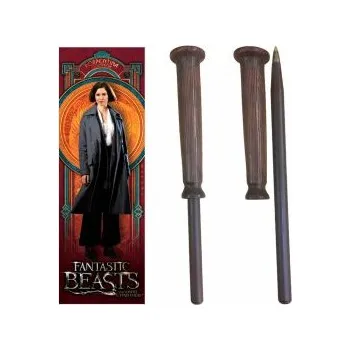 Fantastická zvířata: Psací pero jako hůlka s knižní záložkou - hůlka Porpentiny Goldstein