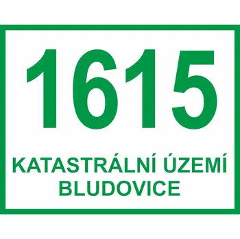 Číslo evidenční - 1 plast 5 mm 200 x 160 mm