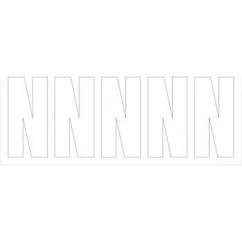 Samolepící etiketa Samolepicí N bílá samolepící vinylová fólie velikost znaku 200 mm