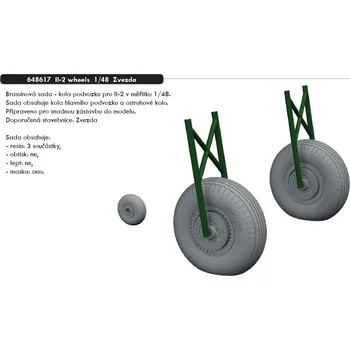 Plastikový model Eduard 1/48 Il-2 wheels (ZVEZDA)