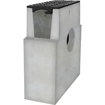 Odvodňovací žlab Betonová vpusť B125 s litinovou mříží H160 333 x 130 x 380 mm