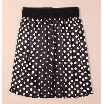 Dámská sukně Černé a bílé tečky - hedvábná sukně