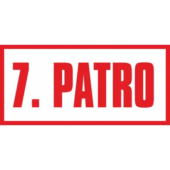 Značení poschodí - 7. patro UV tisk plast 3mm 300 x 150 mm