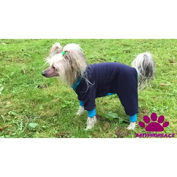 Obleček pro psa oblečky na psy, Délka zad délka zad 25cm - NA ZAKÁZKU, Obvod hrudníku 50-52cm, BARVA TMAVĚ MODRÁ