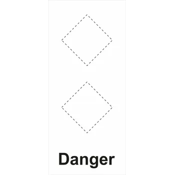 Značení Podklad GHS - 2 symboly - Danger samolepící vinylová fólie 35mm -55x120mm