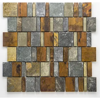 Obklad Mozaika, kámen, kov 10/15/30/48x48x8mm