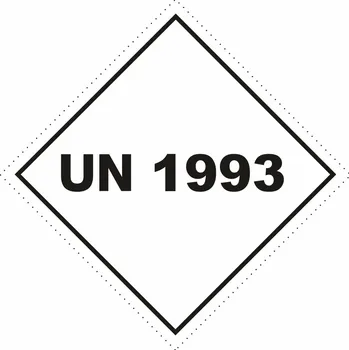 UN 1993 - hořlavé kapaliny plast 1mm 250x250 mm