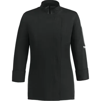 Gastro oděv EGOchef EGOCHEF Dámsky kuchársky rondon cool vent černý - dlouhý rukáv L E-1008002EL