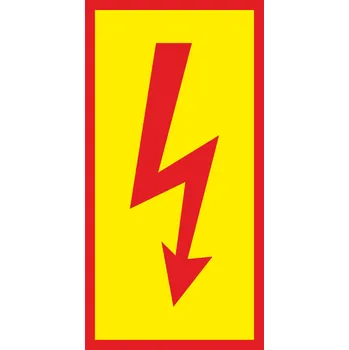 Blesk červený - rámeček samolepící vinylová fólie 70 x 30 mm