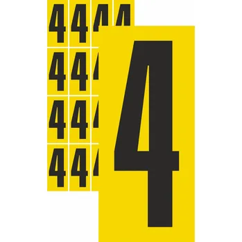 Papír Čísla samolepicí 4 samolepící vinylová fólie velikost znaku 150 mm