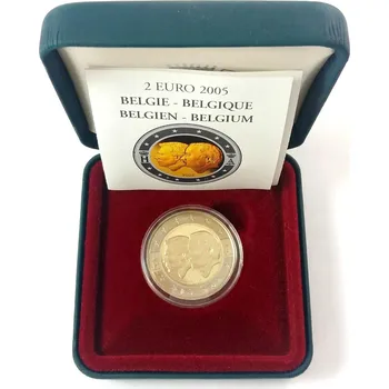 (2005) - 2 € - Belgie - ekonomická unie Belgie - Lucembursko + orig. etue (Proof)