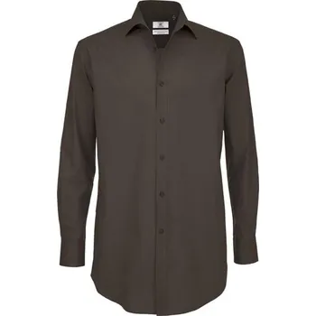 Gastro oděv B&C Pánská číšnická košile B&C dlouhý rukáv - 2 barvy -POSLEDNÍ KUSY hnědá,XXXL B-BK13-32-3XL
